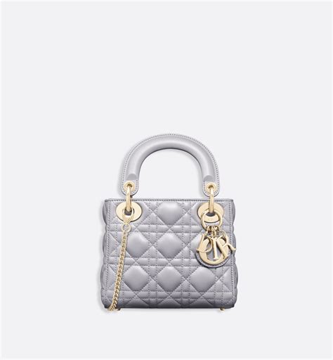 mini lady dior bag grey